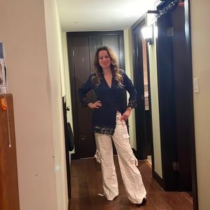 Da Nang pants wide leg XS white